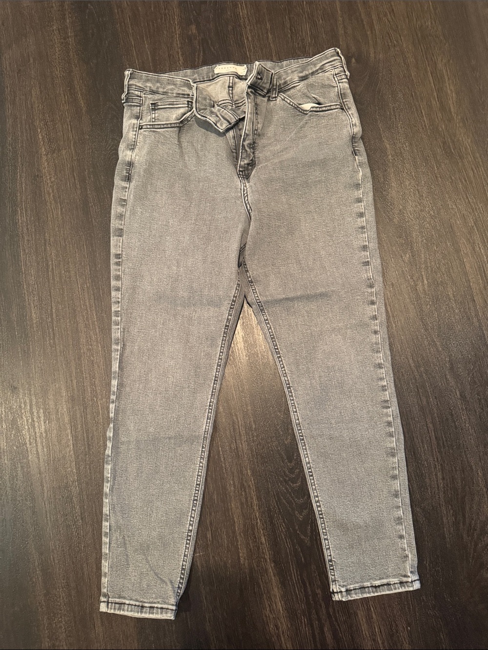 Topshop Slim Gray Skinny Jeans